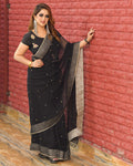 Crinkle Chiffon Saree